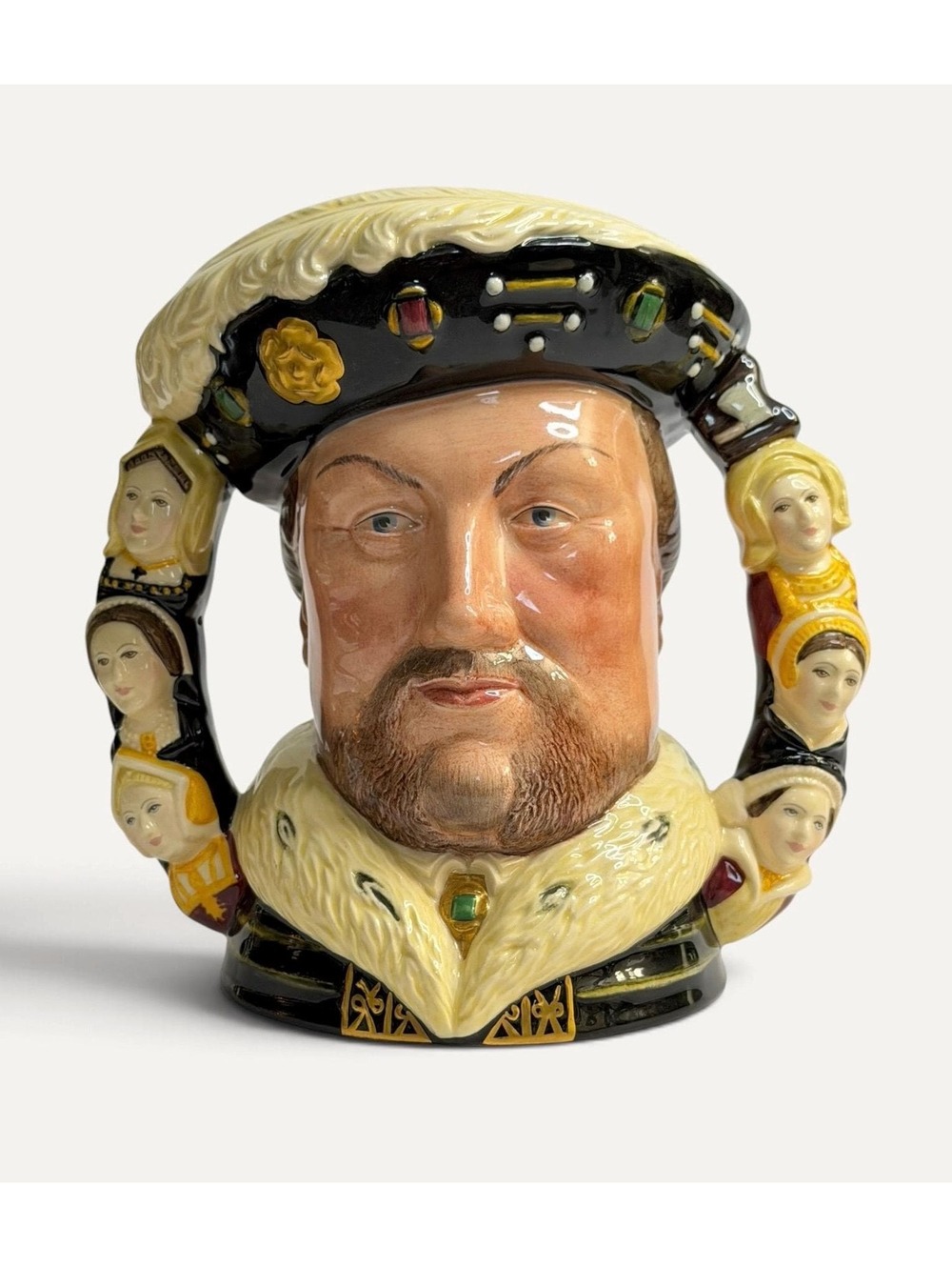 Rare Royal Doulton Henry VIII Double Handle Toby Jug, Ltd Ed D6888 WITH COA #336